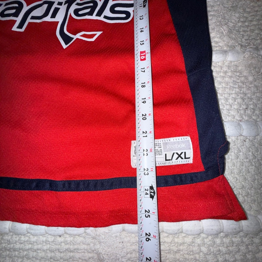 Reebok Washington Capitals Jersey Youth L/XL Red Ovechkin 8 NHL Hockey Captain C - Picture 6 of 7